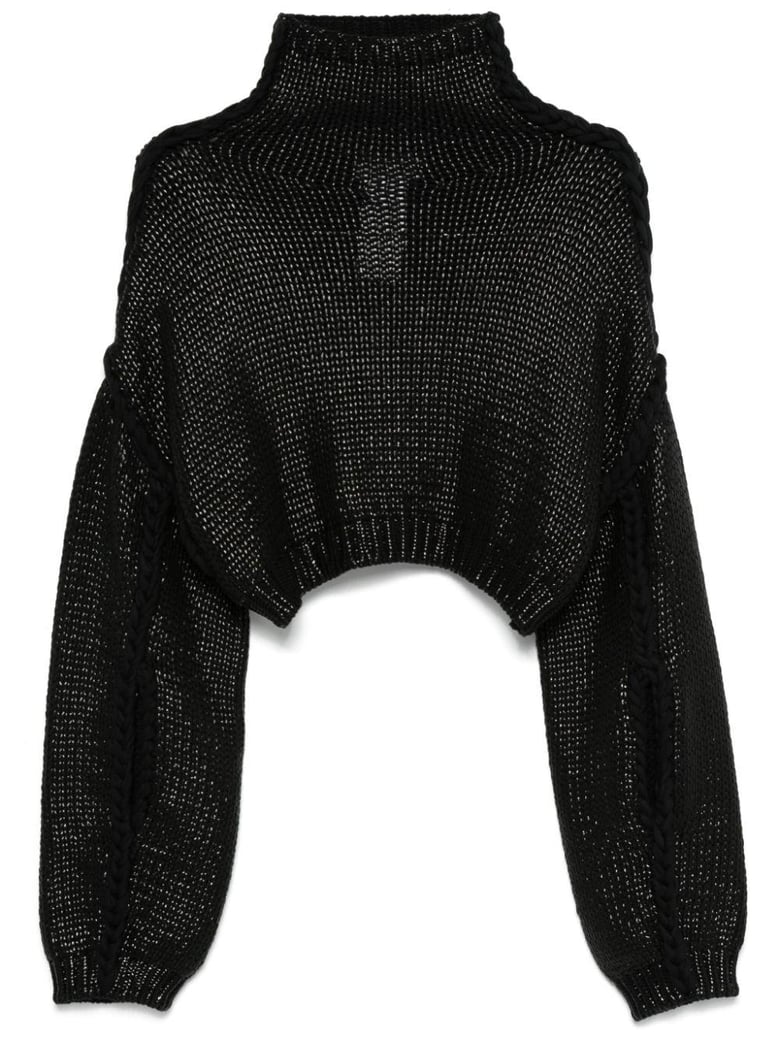cropped cotton sweater by Selfnex