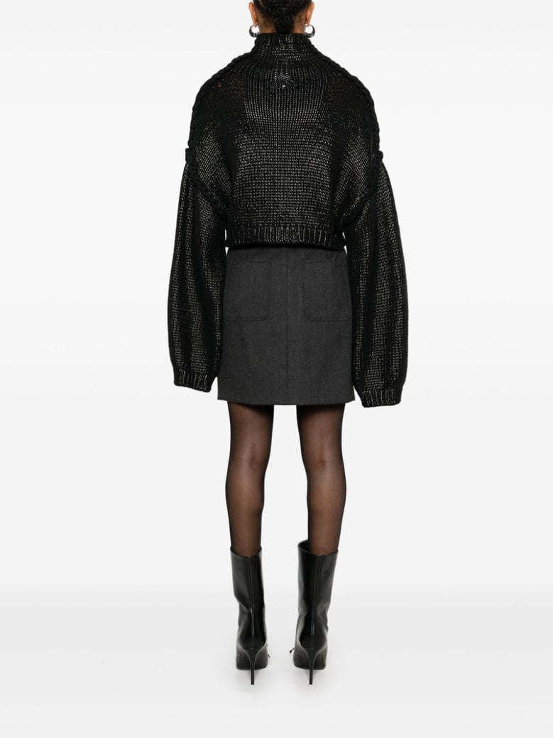 cropped cotton sweater by Selfnex