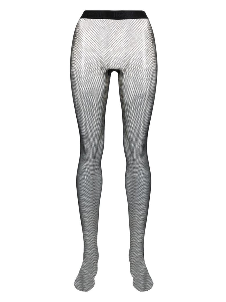 fishnet semi-sheer tights by Selfnex