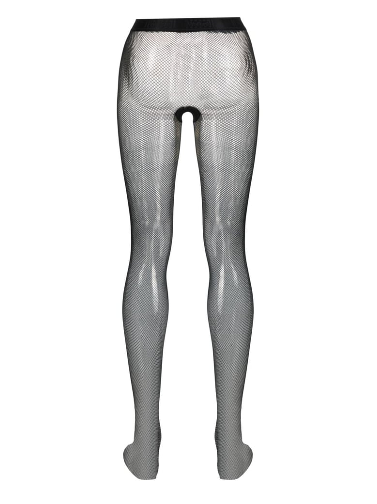 fishnet semi-sheer tights by Selfnex