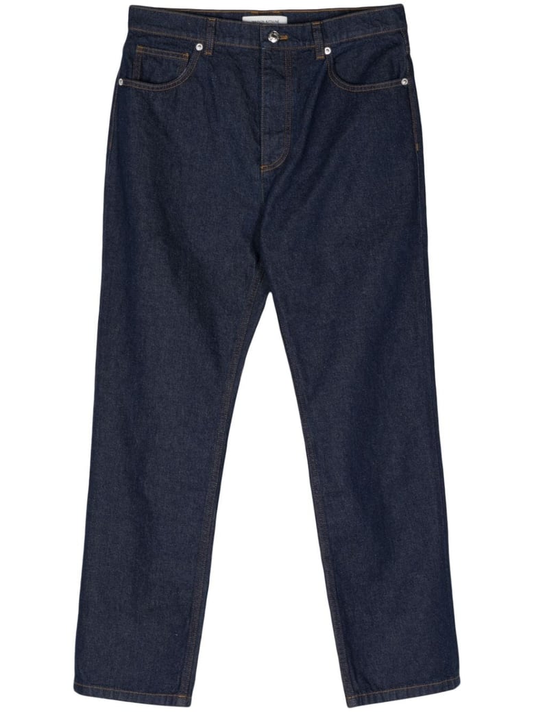 straight denim jeans by Selfnex