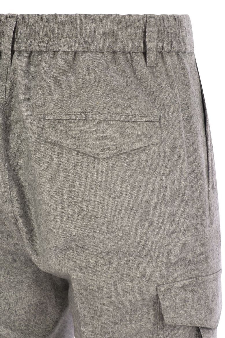 wool silk and cashmere jogger trousers by Selfnex