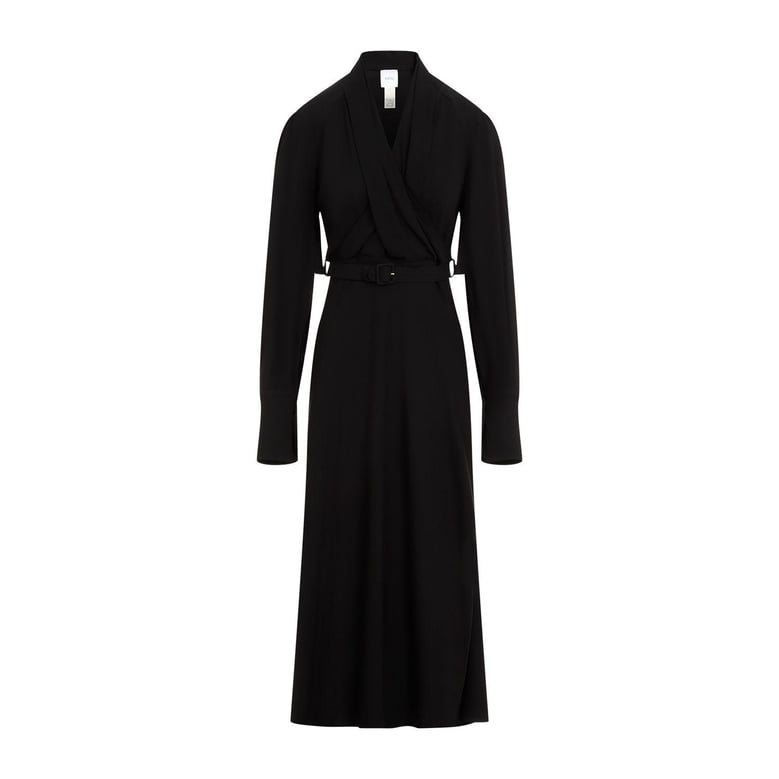draped maxi day dress by Selfnex