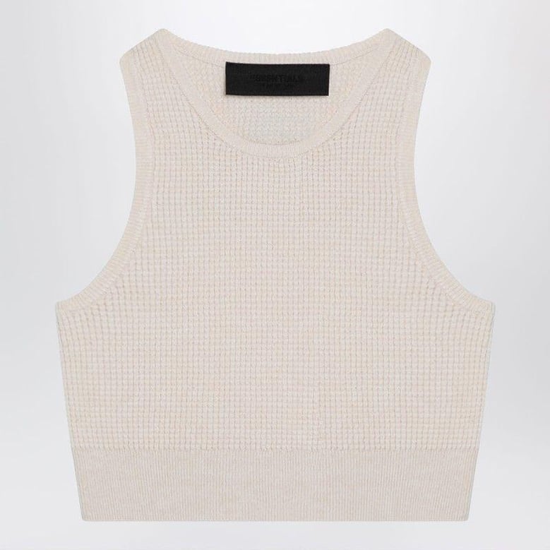 sporty white honeycomb tank top by Selfnex