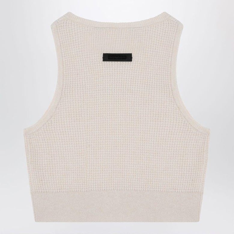 sporty white honeycomb tank top by Selfnex