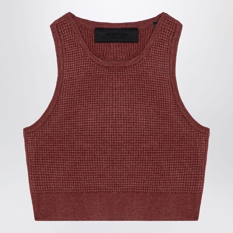 sporty burgundy honeycomb tank top by Selfnex