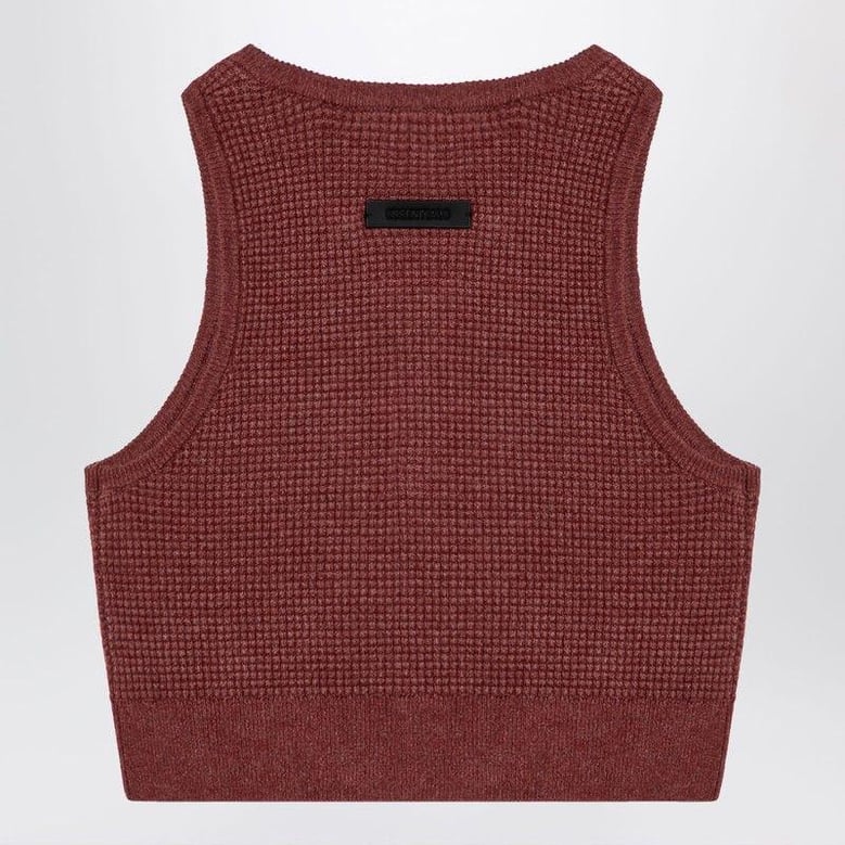 sporty burgundy honeycomb tank top by Selfnex