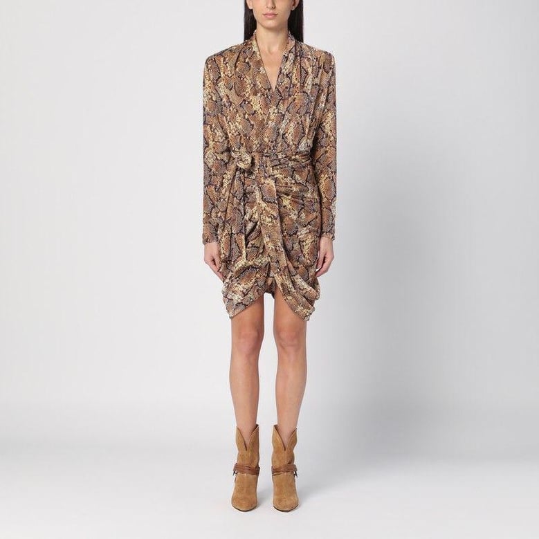 cleora snake print dress by Selfnex