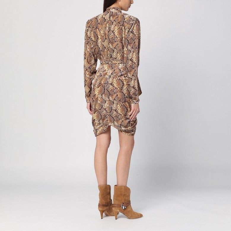 cleora snake print dress by Selfnex