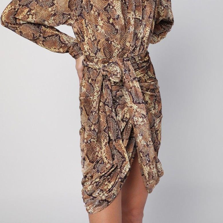 cleora snake print dress by Selfnex