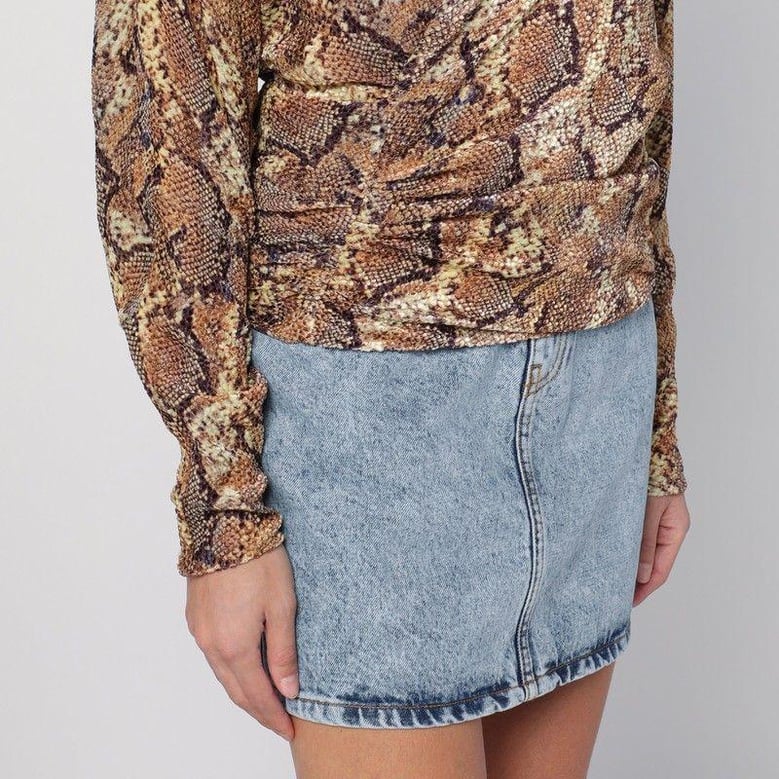 snake print marlin blouse by Selfnex