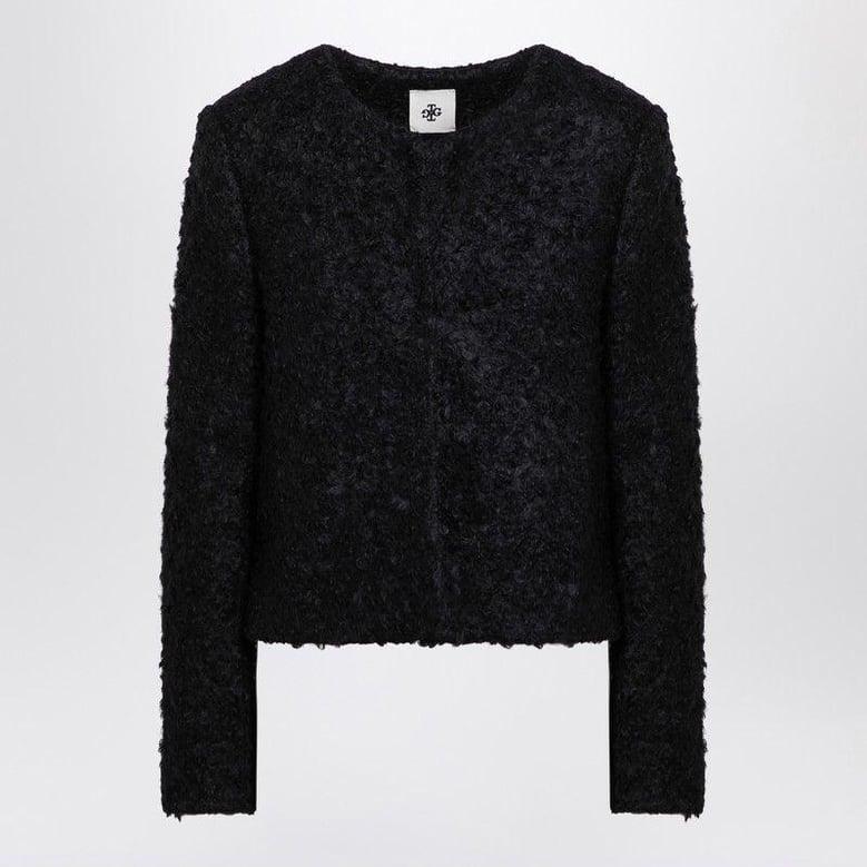 recycled wool blend black vienna jacket by Selfnex