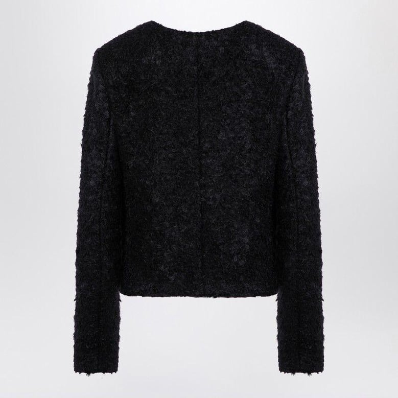 recycled wool blend black vienna jacket by Selfnex
