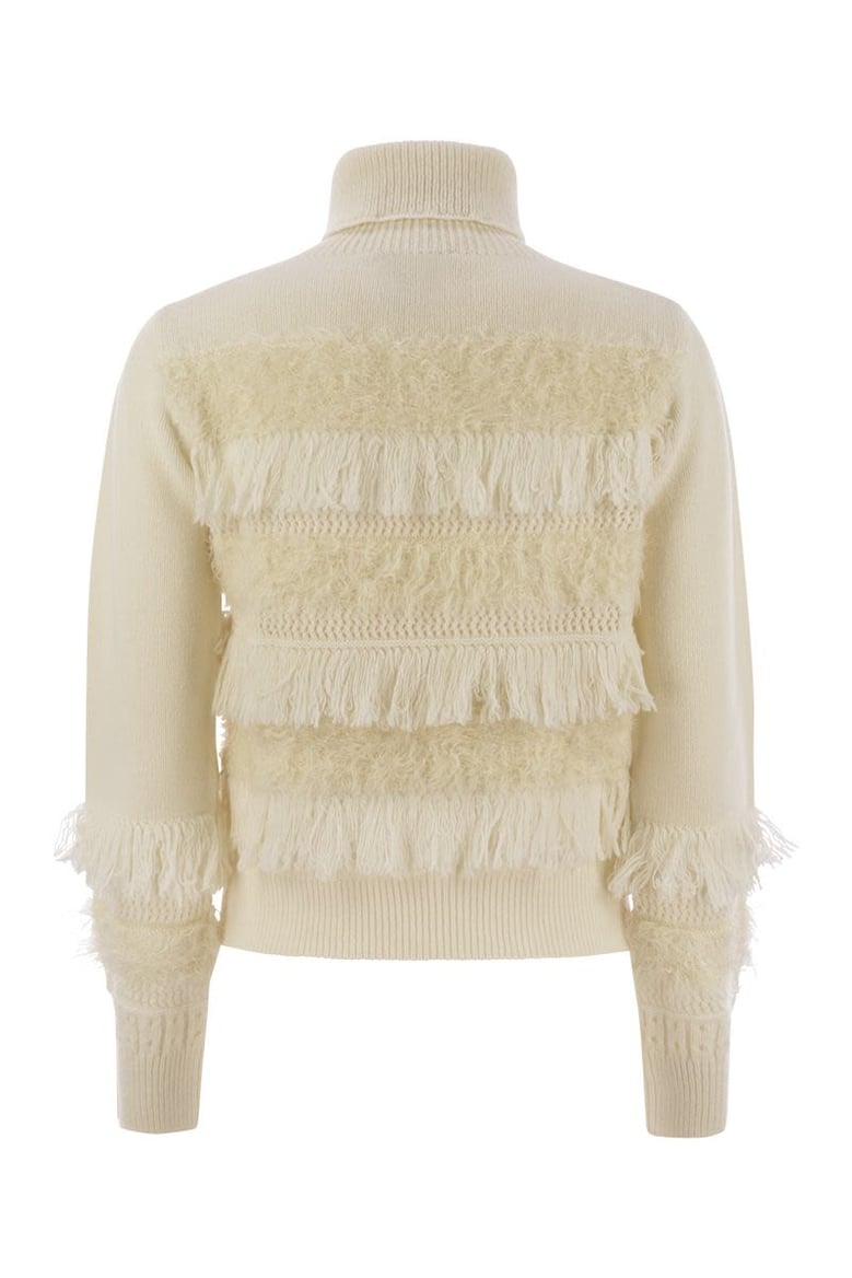 wool and cashmere blend turtleneck sweater by Selfnex