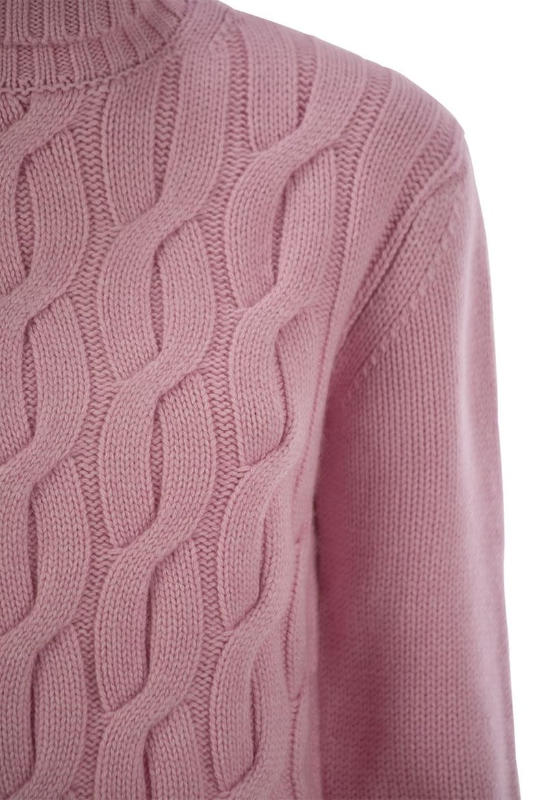 giverny - cable-knit turtleneck jumper by Selfnex