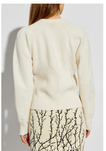 cream white geometric-pattern sweater by Selfnex