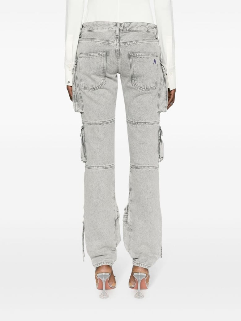 light grey cotton denim trousers by Selfnex