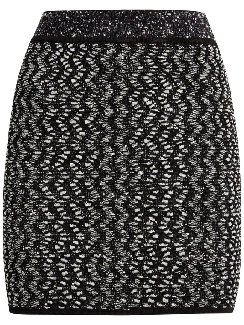 black and white zigzag skirt by Selfnex
