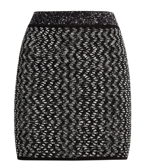 black and white zigzag skirt by Selfnex