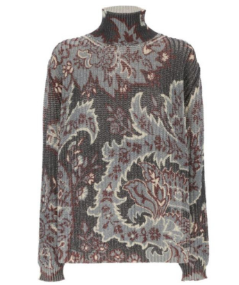 all-over floral print wool top by Selfnex