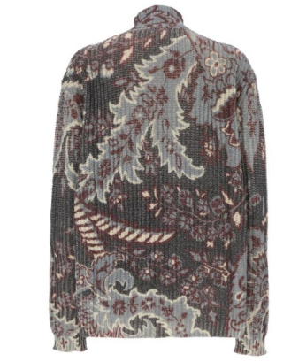 all-over floral print wool top by Selfnex