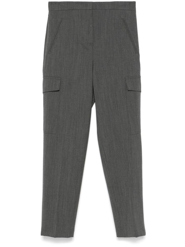 anthracite grey mélange cargo trousers by Selfnex