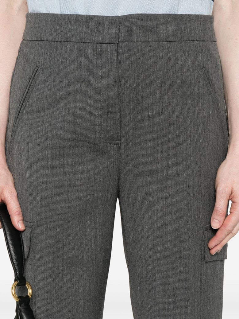anthracite grey mélange cargo trousers by Selfnex