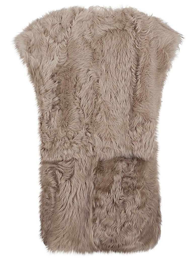 sleeveless fur coat by Selfnex