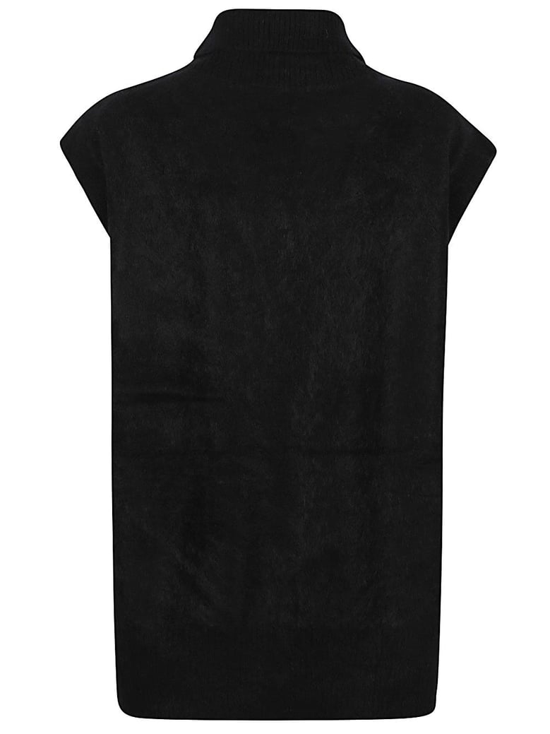 cashmere high-neck vest by Selfnex