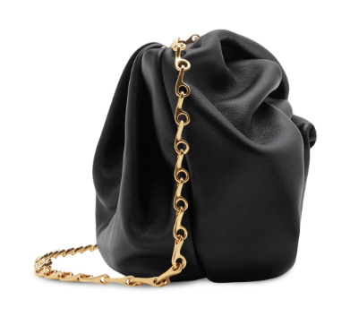 black lambskin with rose detailing bag by Selfnex