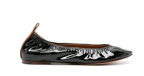 patent leather slip-on flat shoes by Selfnex