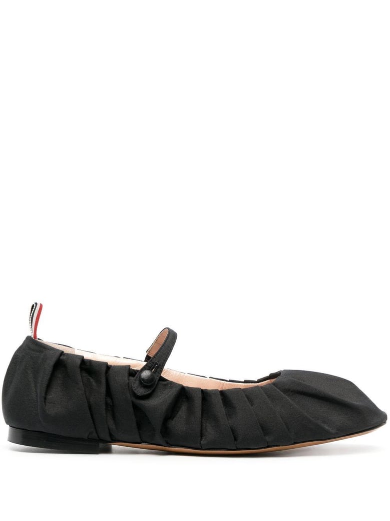 elegant black calf leather ballerinas by Selfnex
