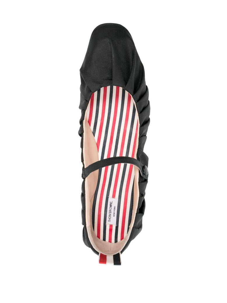 elegant black calf leather ballerinas by Selfnex