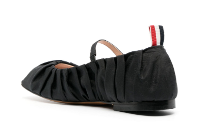 elegant black calf leather ballerinas by Selfnex
