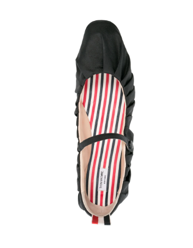 elegant black calf leather ballerinas by Selfnex