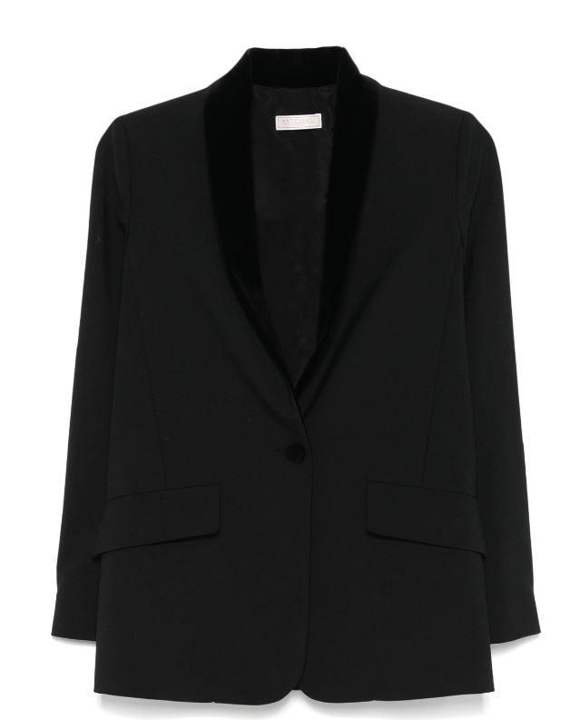 black jacket with shoulder pads by Selfnex