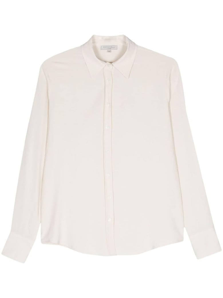 light beige crepe texture shirt by Selfnex