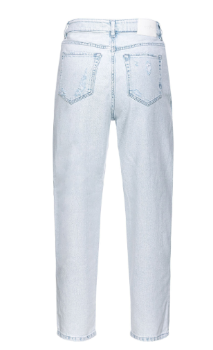light blue ripped denim jeans by Selfnex