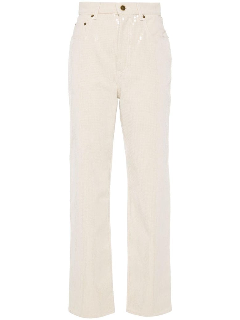 ecru denim with star studs by Selfnex