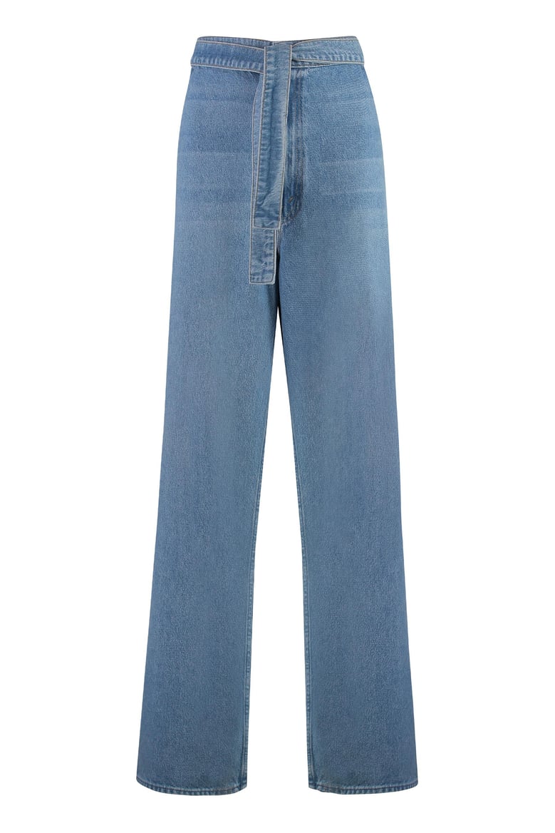 snacks! the fold in funnel wide-leg jeans by Selfnex