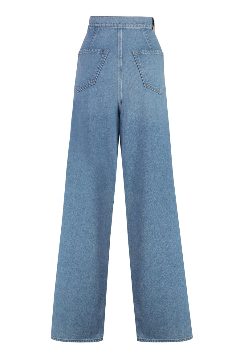 snacks! the fold in funnel wide-leg jeans by Selfnex