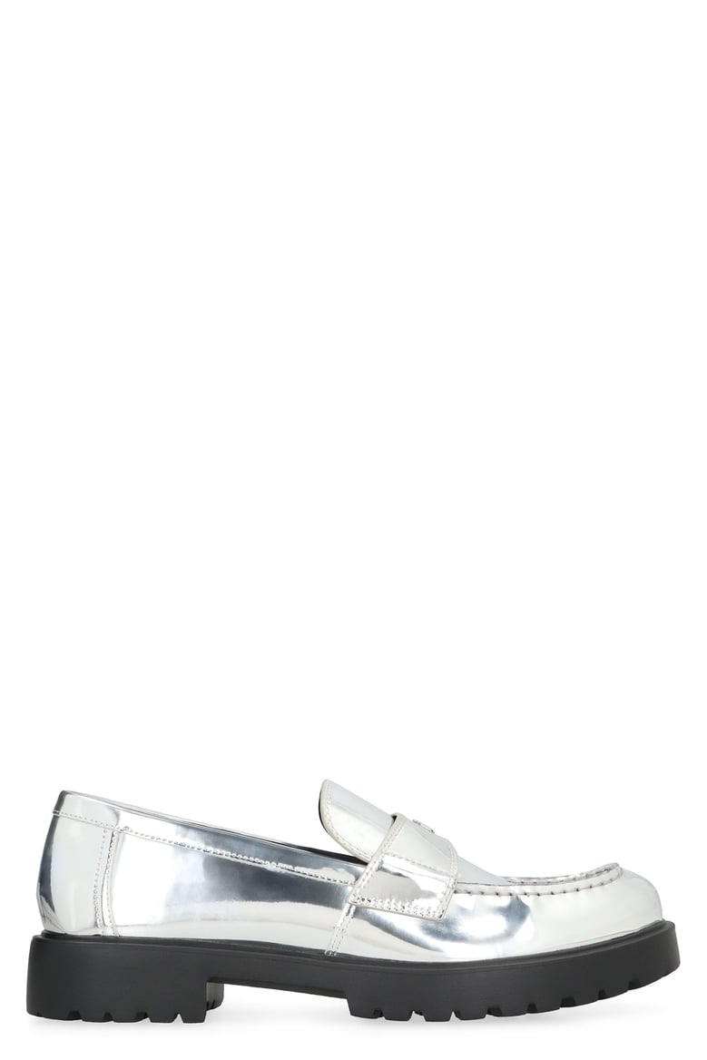 metallic eco leather loafers by Selfnex