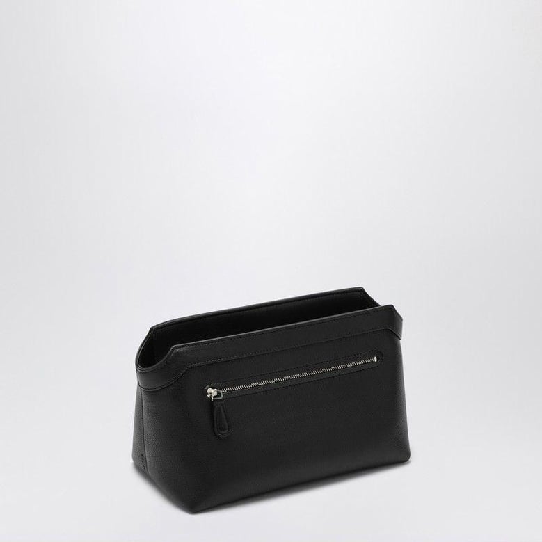 black leather clutch bag by Selfnex