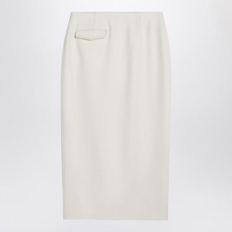 white jagger midi skirt by Selfnex
