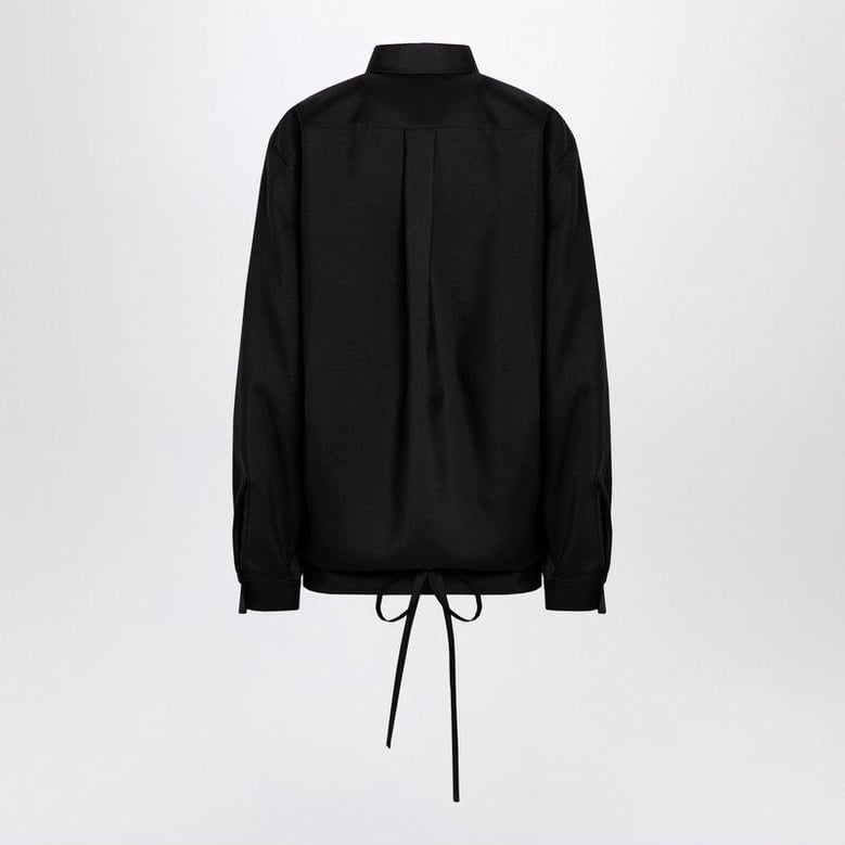black wool blend shirt by Selfnex