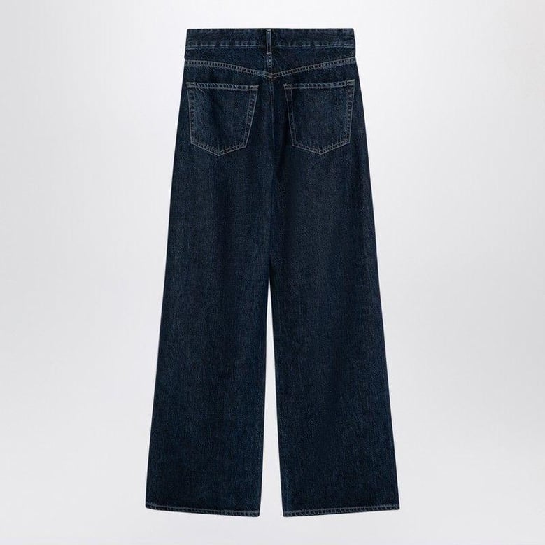 dark wide jeans with pleats by Selfnex