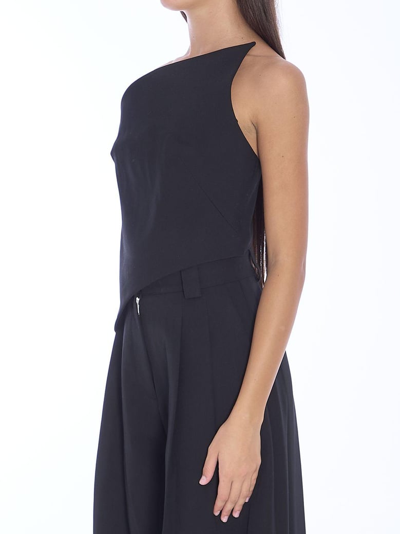 pointed hem top by Selfnex