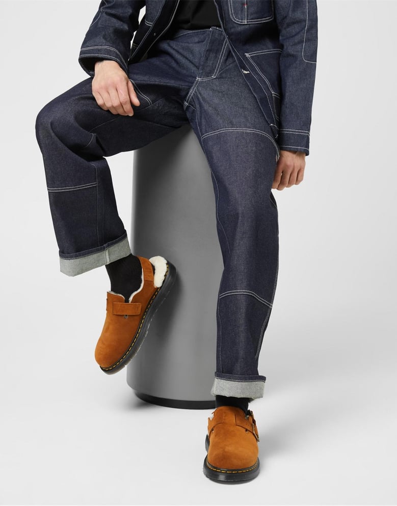 jorge shearling mules by Selfnex