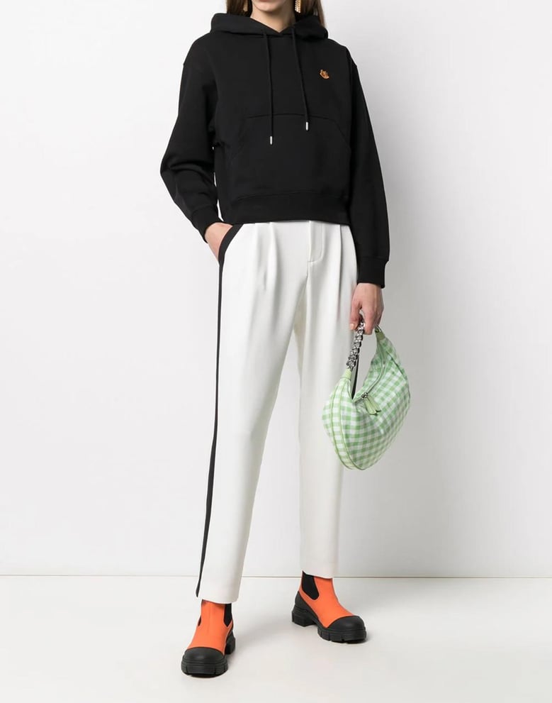 tiger crest logo boxy hoodie by Selfnex