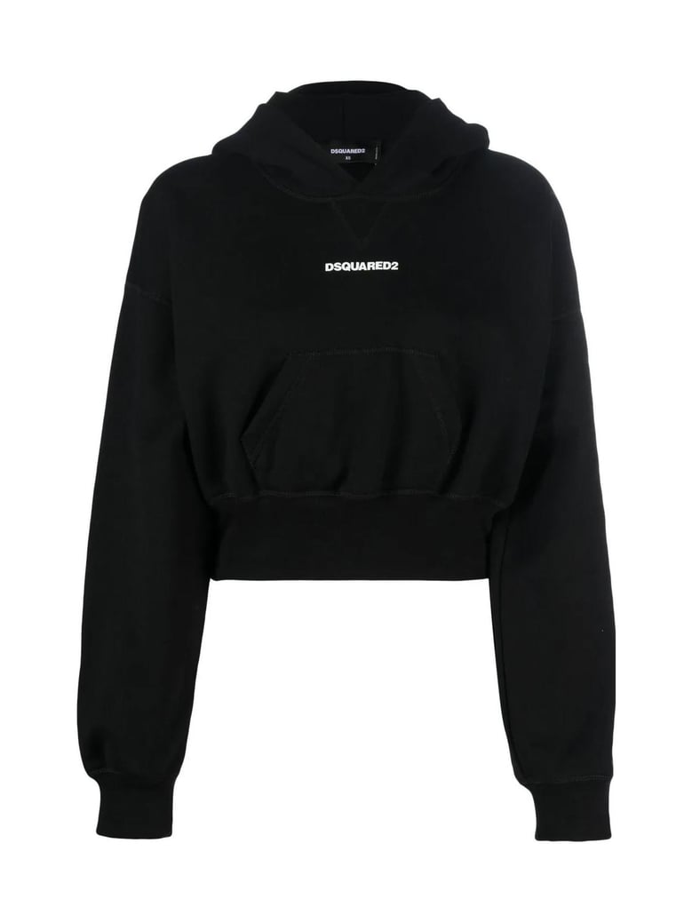 attached cap cropped hoodie by Selfnex